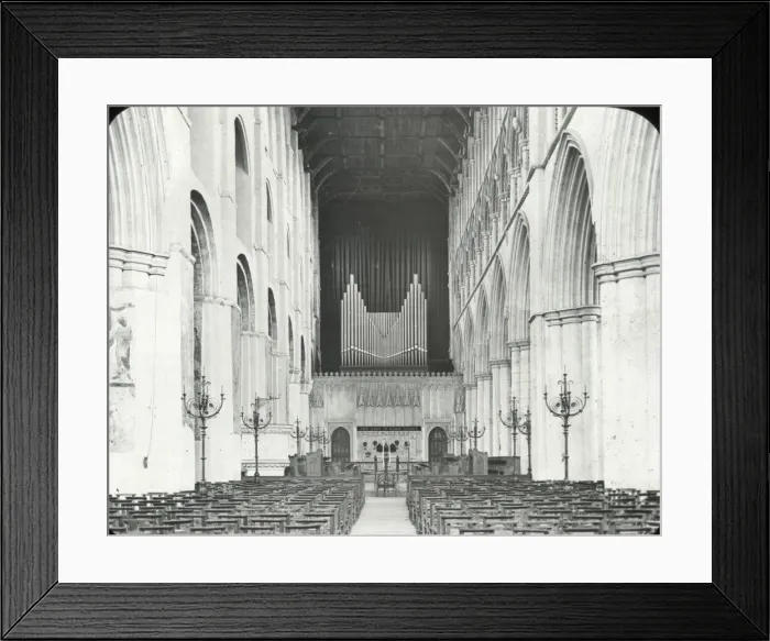 Framed Print : English Cathedrals - St Albans - the Nave Framed Print : English Cathedrals - St Albans - the Nave