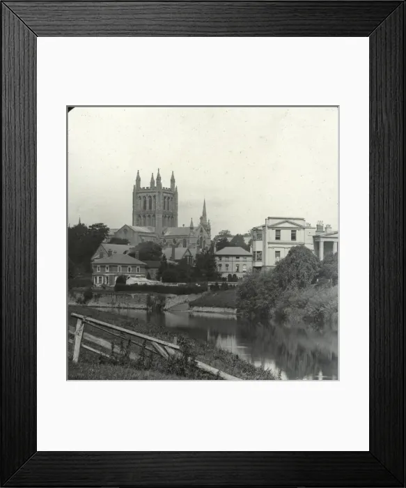Framed Print : English Cathedrals - Hereford Cathedral Framed Print : English Cathedrals - Hereford Cathedral