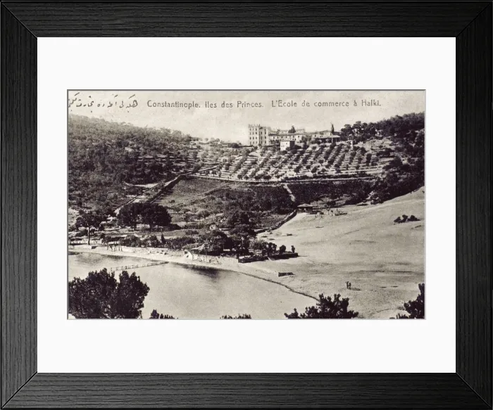 Framed Print : The Commercial School - Halki Bay, Turkey
