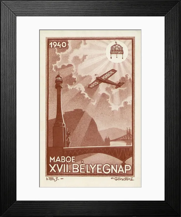 Framed Print : Hungary - Maboe XVII - Stamp Day Framed Print : Hungary - Maboe XVII - Stamp Day