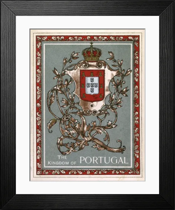 Framed Print : The Coat of Arms of the Kingdom of Portugal Framed Print : The Coat of Arms of the Kingdom of Portugal