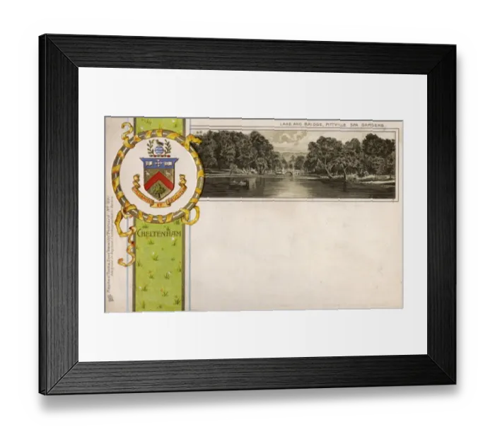 Framed Print : The Coat of Arms of Cheltenham and Pittville Spa Gardens Framed Print : The Coat of Arms of Cheltenham and Pittville Spa Gardens