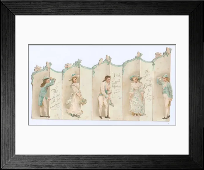 Framed Print : Christmas card in the form of a folding screen Framed Print : Christmas card in the form of a folding screen