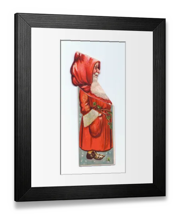 Framed Print : Christmas card in the shape of a Father Christmas Framed Print : Christmas card in the shape of a Father Christmas