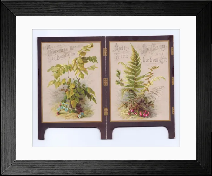 Framed Print : Christmas card in the form of a folding screen Framed Print : Christmas card in the form of a folding screen