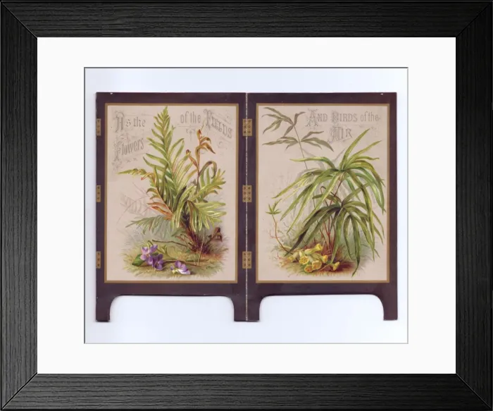 Framed Print : Christmas card in the form of a folding screen Framed Print : Christmas card in the form of a folding screen