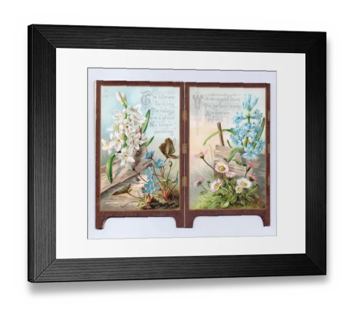 Framed Print : New Year card in the form of a folding screen Framed Print : New Year card in the form of a folding screen
