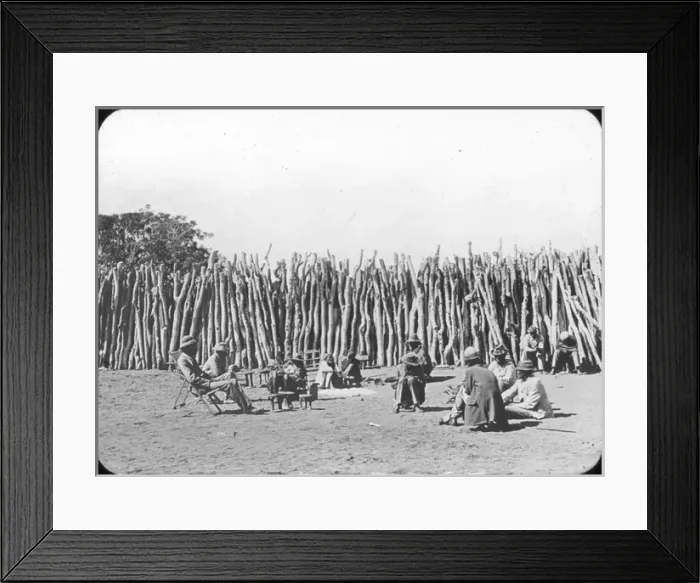 Framed Print : South Africa Cape Colony - Chief Kmama at meetup Framed Print : South Africa Cape Colony - Chief Kmama at meetup