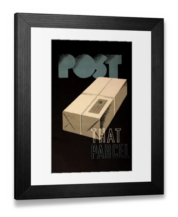 Framed Print : Poster, Post That Parcel Framed Print : Poster, Post That Parcel