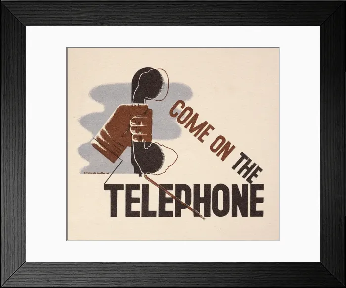 Framed Print : Poster, Come on the Telephone Framed Print : Poster, Come on the Telephone