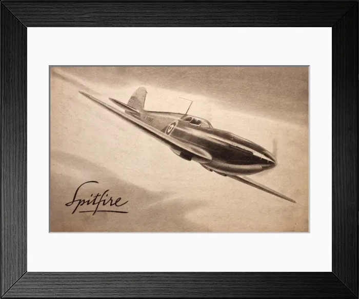 Framed Print : Poster, Spitfire Framed Print : Poster, Spitfire