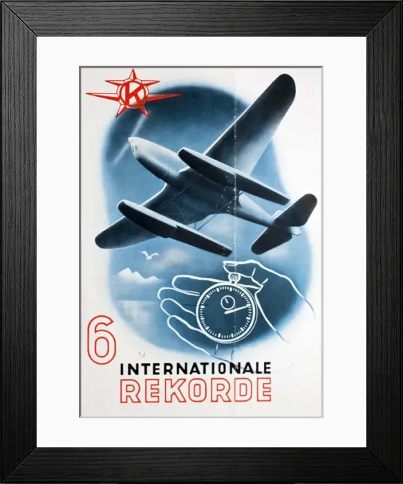 Framed Print : Poster, 6 Internationale Rekorde Framed Print : Poster, 6 Internationale Rekorde