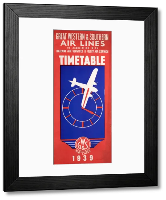 Framed Print : Cover design, Great Western & Southern Air Lines Framed Print : Cover design, Great Western & Southern Air Lines