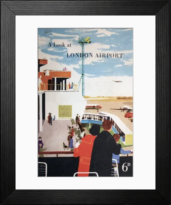 Framed Print : Cover design, A Look at London Airport Framed Print : Cover design, A Look at London Airport