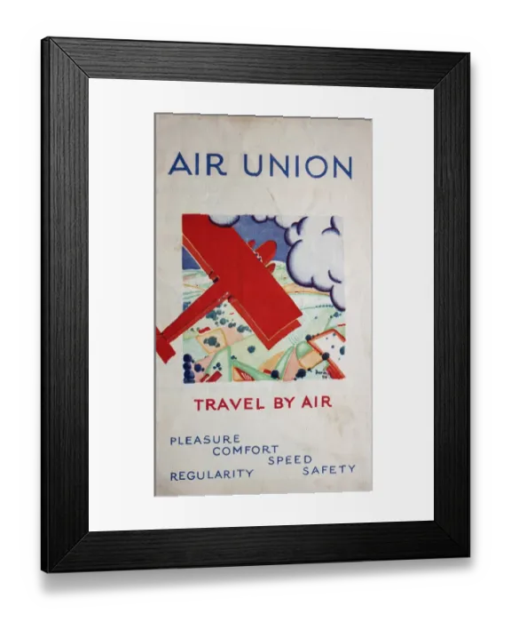 Framed Print : Poster, Air Union, Travel by Air Framed Print : Poster, Air Union, Travel by Air