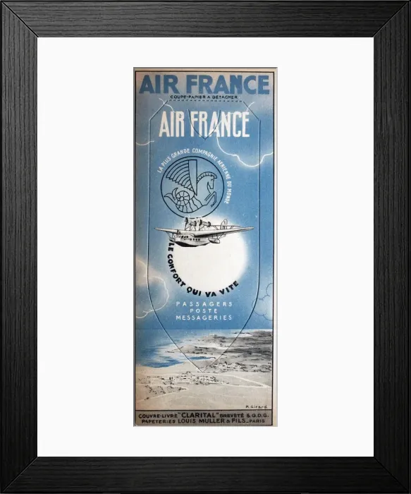 Framed Print : Detachable card, Air France