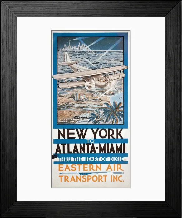 Framed Print : Cover design, New York to Atlanta, Miami Framed Print : Cover design, New York to Atlanta, Miami