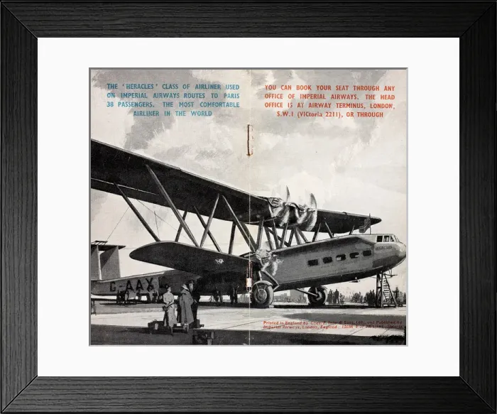 Framed Print : Cover design, Imperial Airways
