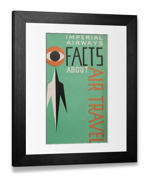 Framed Print : Poster, Imperial Airways, Facts about Air Travel Framed Print : Poster, Imperial Airways, Facts about Air Travel