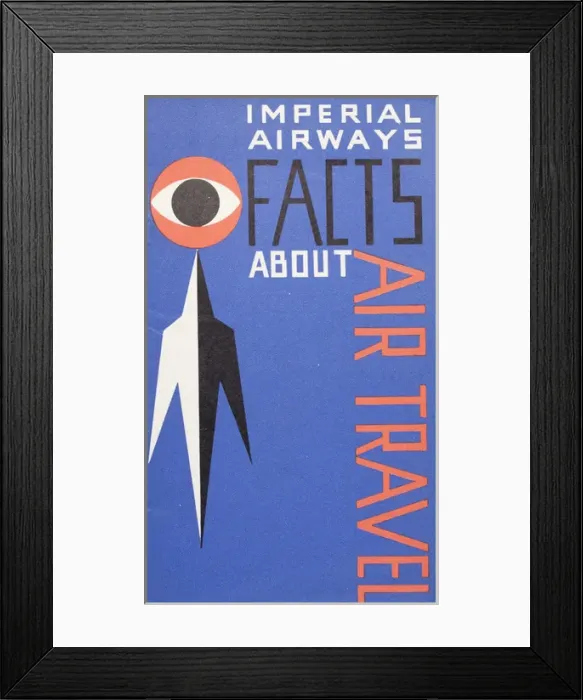 Framed Print : Poster, Imperial Airways, Facts about Air Travel Framed Print : Poster, Imperial Airways, Facts about Air Travel