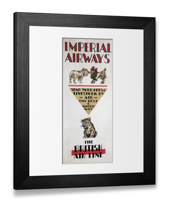 Framed Print : Leaflet design, Imperial Airways Framed Print : Leaflet design, Imperial Airways