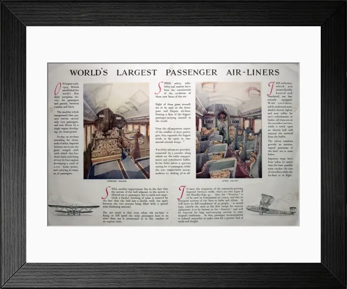 Framed Print : Poster, Imperial Airways Framed Print : Poster, Imperial Airways