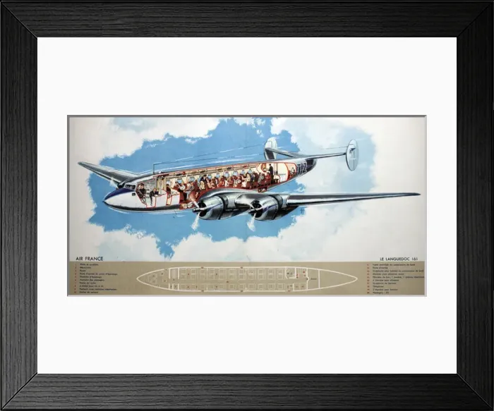 Framed Print : Poster, Air France Framed Print : Poster, Air France
