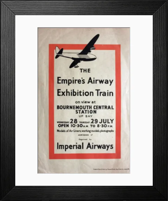 Framed Print : Poster, Imperial Airways Framed Print : Poster, Imperial Airways