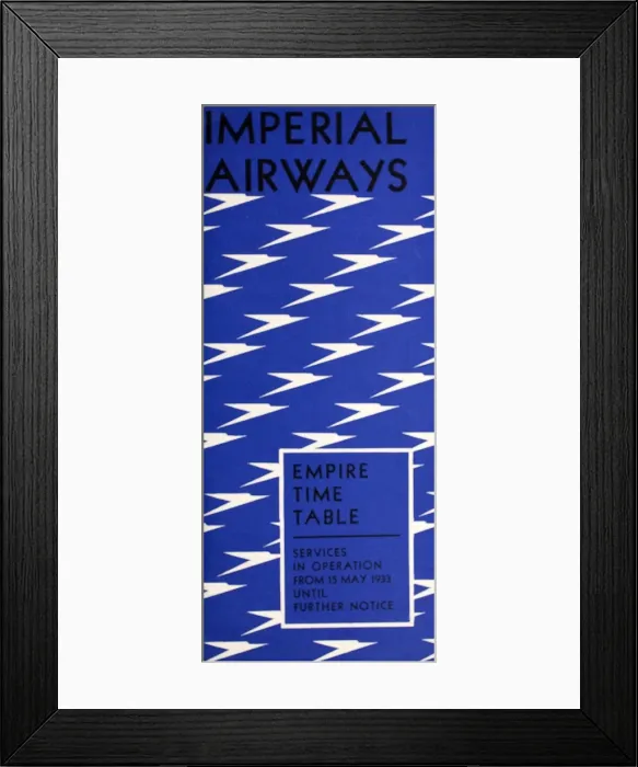 Framed Print : Cover design, Imperial Airways timetable, 1933 Framed Print : Cover design, Imperial Airways timetable, 1933