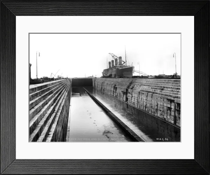 Framed Print : The New Dry Dock and Olympic, Belfast Framed Print : The New Dry Dock and Olympic, Belfast