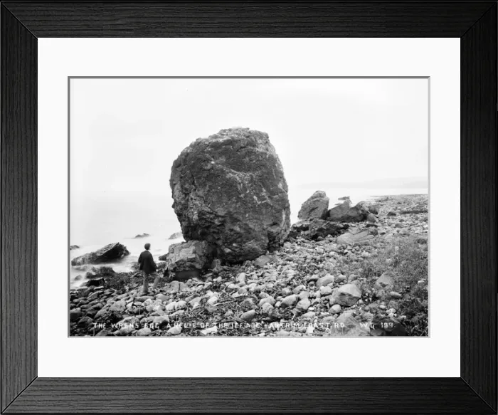 Framed Print : The Wrens Egg a Relic of the Ice Age, Antrim Coast Road Framed Print : The Wrens Egg a Relic of the Ice Age, Antrim Coast Road