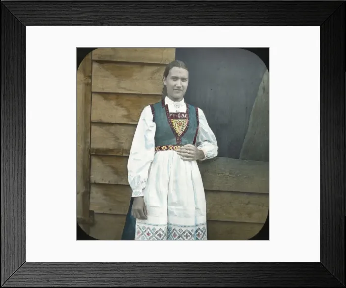 Framed Print : Western Norway - Girl, (Odde) trad. costume Framed Print : Western Norway - Girl, (Odde) trad. costume