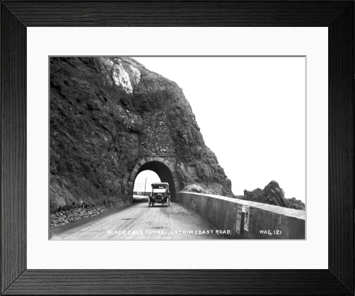 Framed Print : Black Cave Tunnel, Antrim Coast Road Framed Print : Black Cave Tunnel, Antrim Coast Road