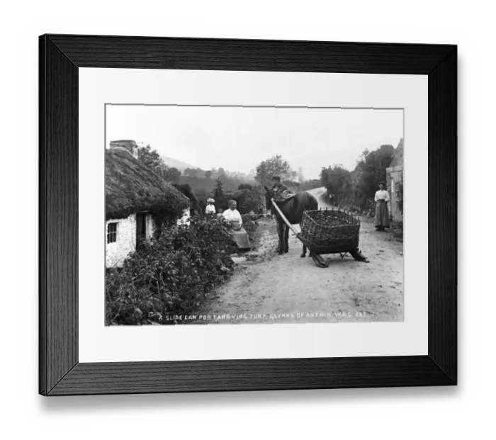 Framed Print : A Slide Car for Carrying Turf, Glynns of Antrim Framed Print : A Slide Car for Carrying Turf, Glynns of Antrim