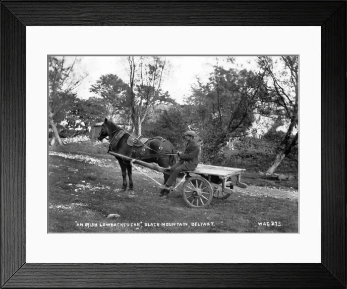 Framed Print : An Irish Lowbacked Car, Black Mountain, Belfast Framed Print : An Irish Lowbacked Car, Black Mountain, Belfast