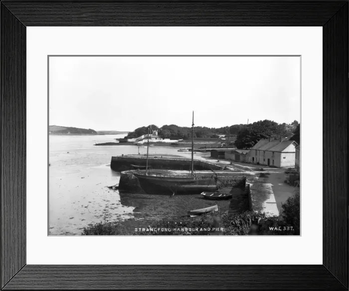 Framed Print : Strangford Harbour and Pier Framed Print : Strangford Harbour and Pier