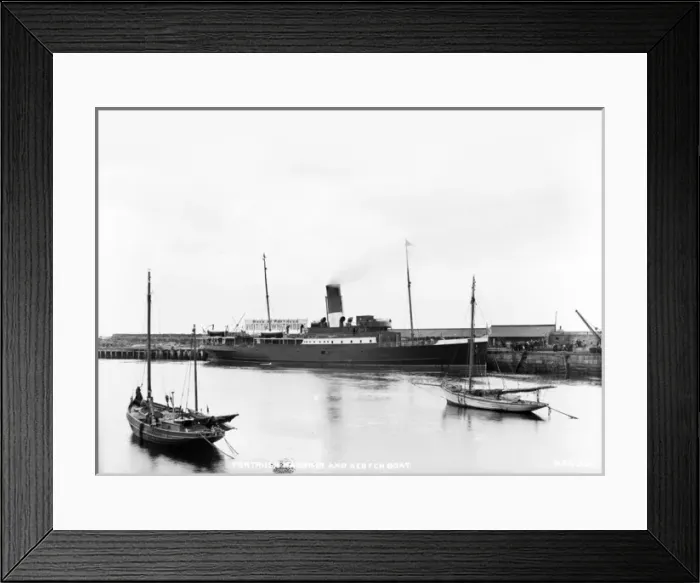 Framed Print : Portrush Harbour and Scotch Boat Framed Print : Portrush Harbour and Scotch Boat