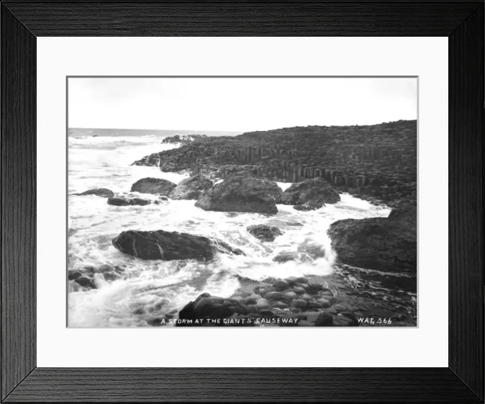 Framed Print : A Storm at the Giants Causeway Framed Print : A Storm at the Giants Causeway
