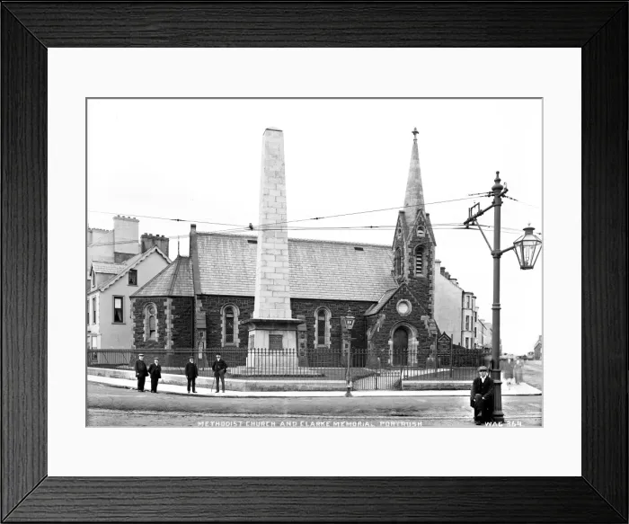 Framed Print : Methodist Church and Clarke Memorial, Portrush Framed Print : Methodist Church and Clarke Memorial, Portrush