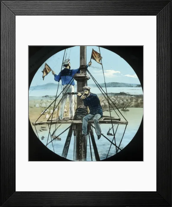 Framed Print : Mahdist War - Sudan Campaign - Trinkitat - Signalling Framed Print : Mahdist War - Sudan Campaign - Trinkitat - Signalling