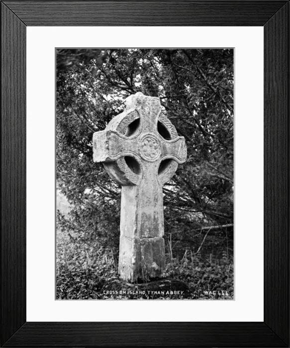 Framed Print : Cross on Island, Tynan Abbey Framed Print : Cross on Island, Tynan Abbey