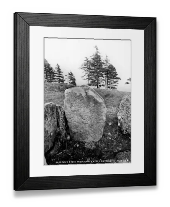 Framed Print : Inscribed Stone, Knockmany Cairn, Co Tyrone Framed Print : Inscribed Stone, Knockmany Cairn, Co Tyrone