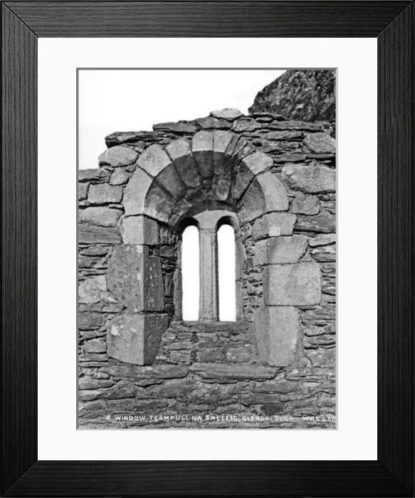 Framed Print : E Window, Teampull Na Skellig, Glendalough Framed Print : E Window, Teampull Na Skellig, Glendalough