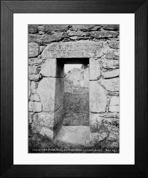 Framed Print : Cyclopean Door, Our Ladys Church, Glendalough Framed Print : Cyclopean Door, Our Ladys Church, Glendalough