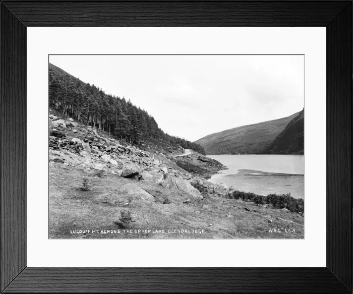 Framed Print : Lugduff Mt Across the Upper Lake, Glendalough Framed Print : Lugduff Mt Across the Upper Lake, Glendalough
