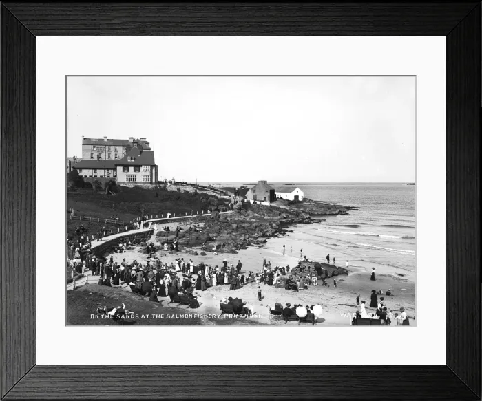 Framed Print : On the Sands at the Salmon Fishery, Portrush Framed Print : On the Sands at the Salmon Fishery, Portrush