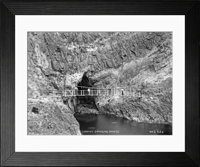Framed Print : The Gobbins Swinging Bridge Framed Print : The Gobbins Swinging Bridge