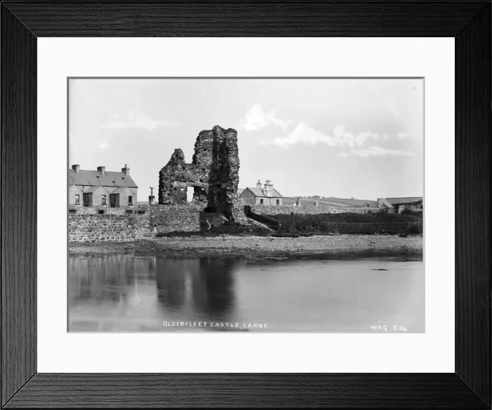 Framed Print : Olderfleet Castle, Larne Framed Print : Olderfleet Castle, Larne