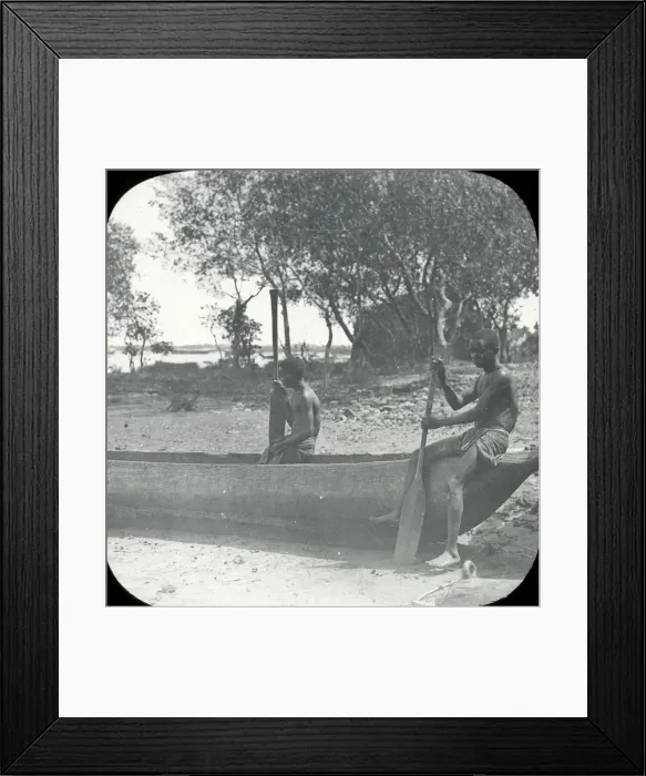 Framed Print : East Africa - Canoe Men Framed Print : East Africa - Canoe Men