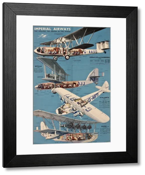 Framed Print : Poster, Imperial Airways Framed Print : Poster, Imperial Airways